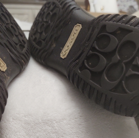 COACH, Leather and waterproof canvas boots 8.5 - Picture 2 of 9